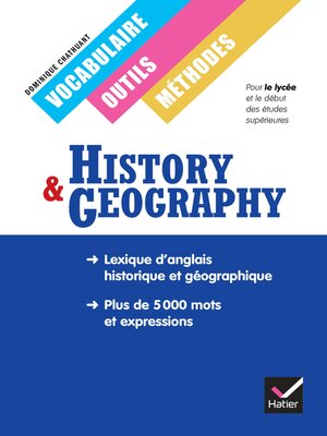 cover image of History Geography Classes européennes, Vocabulaire, outils et méthodes